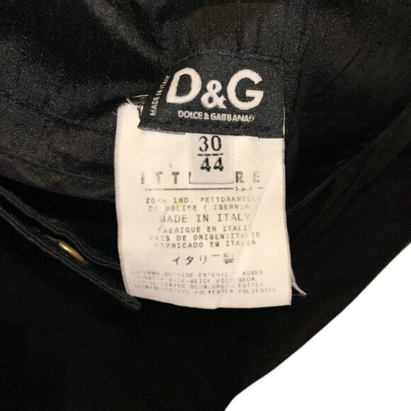 Dolce & Gabbana black shantung silk pant suit incredible lining 44 10 - Picture 6 of 7